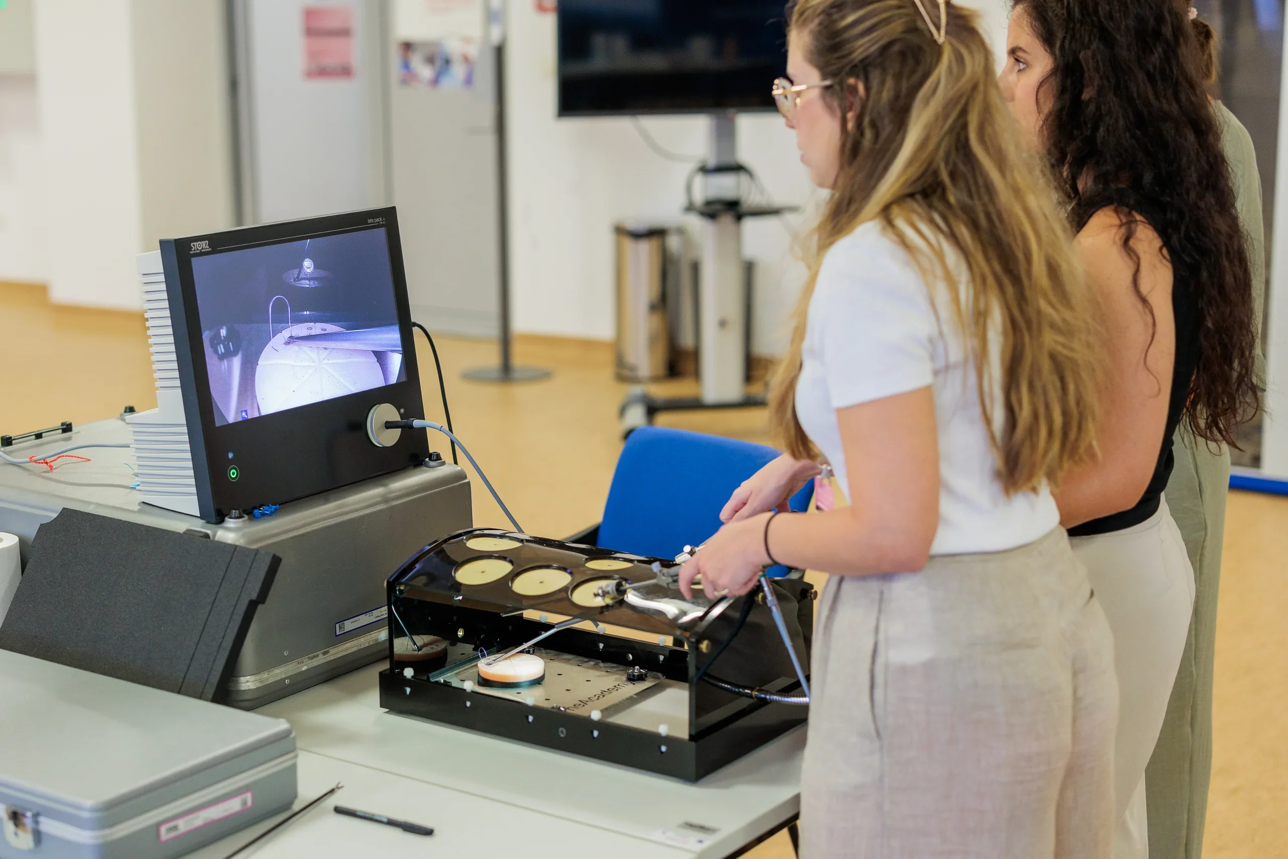 Laparoscopic instruments used during simulator training