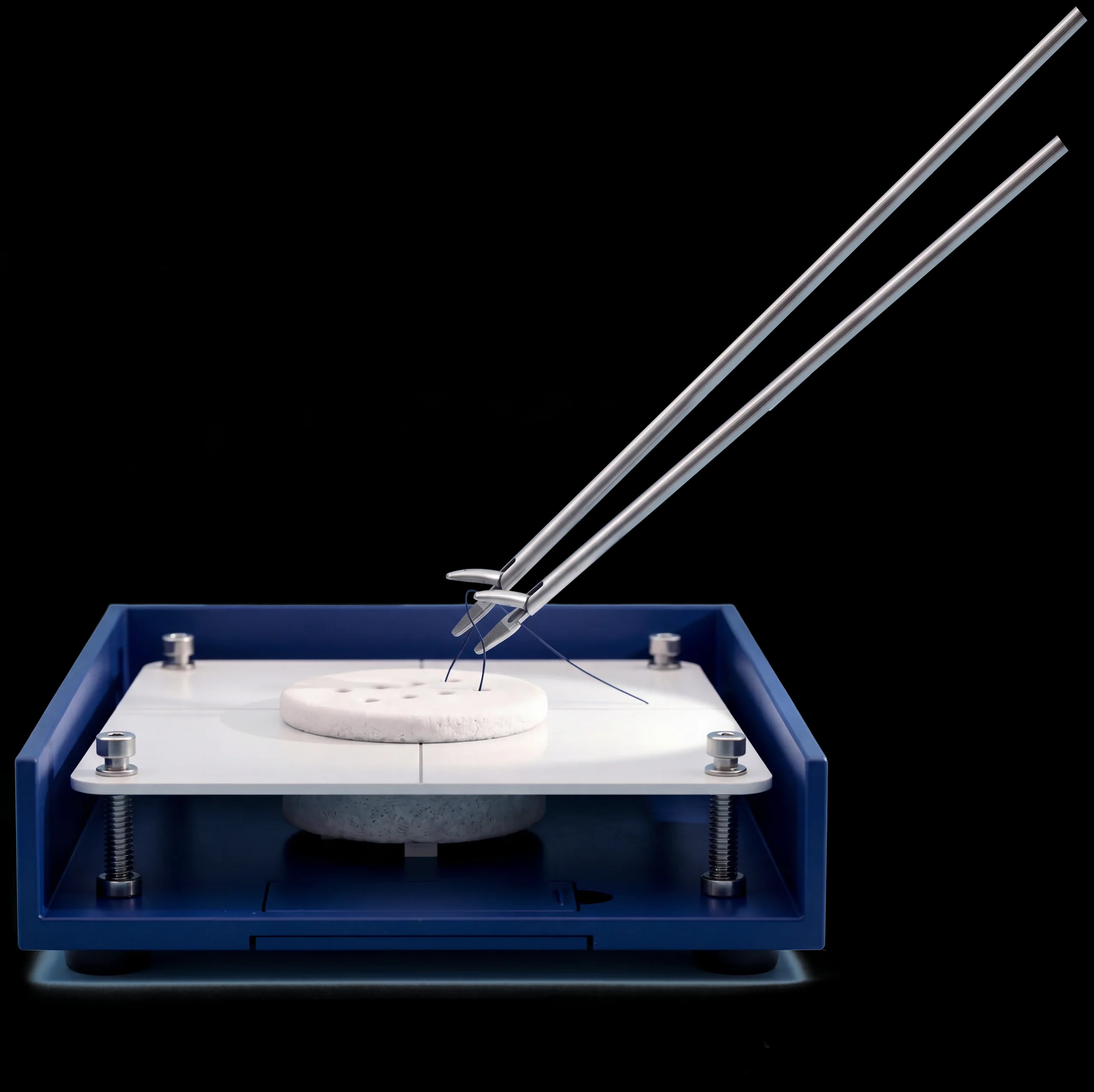 Laparoscopic suturing simulator used for hands-on MIGZ training